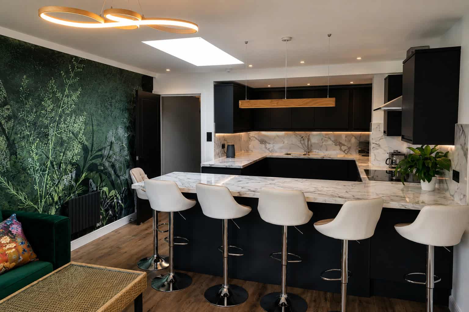 Modern kitchen lighting and electrical installation completed by BKA Electrical